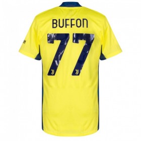 Fußballtrikots Juventus Buffon 77 Torwart 2020-2021 Kurzarm Heimtrikotsatz kaufen